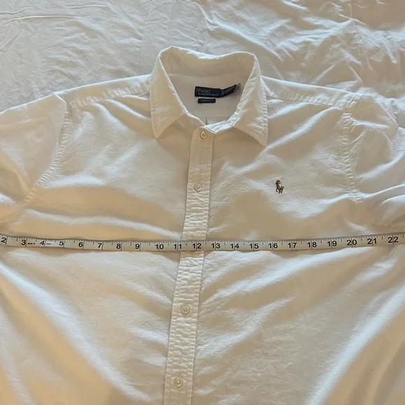Polo by Ralph Lauren Women’s  Classic Fit White Button Down Oxford  Shirt - Picture 3 of 4